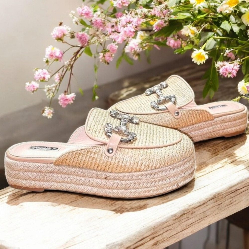 Studio F Platform Espadrille Mules